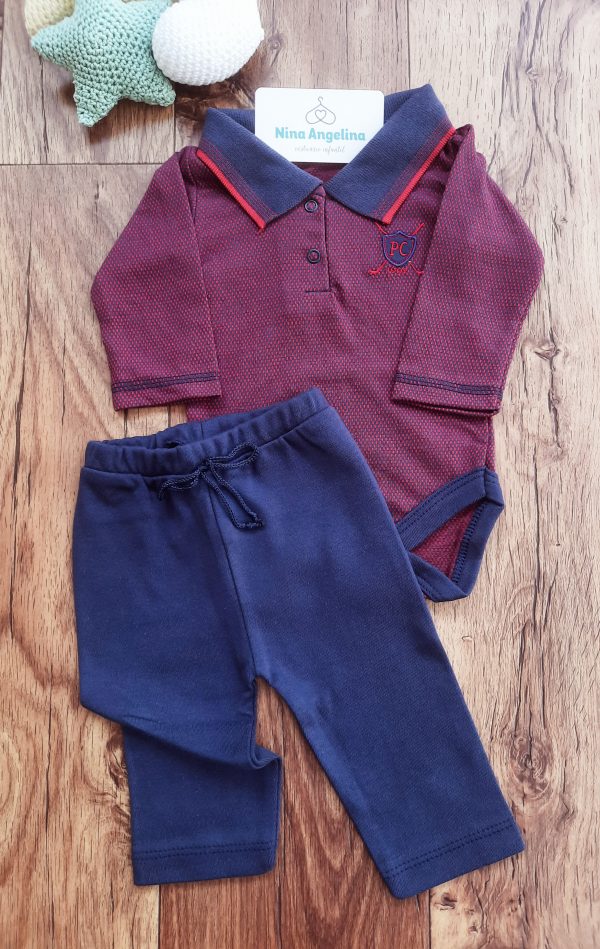 Conjunto Body Pólo e Calça Saruel.