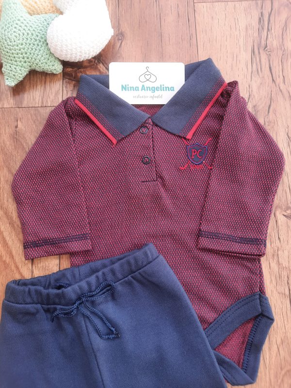 Conjunto Body Pólo e Calça Saruel.