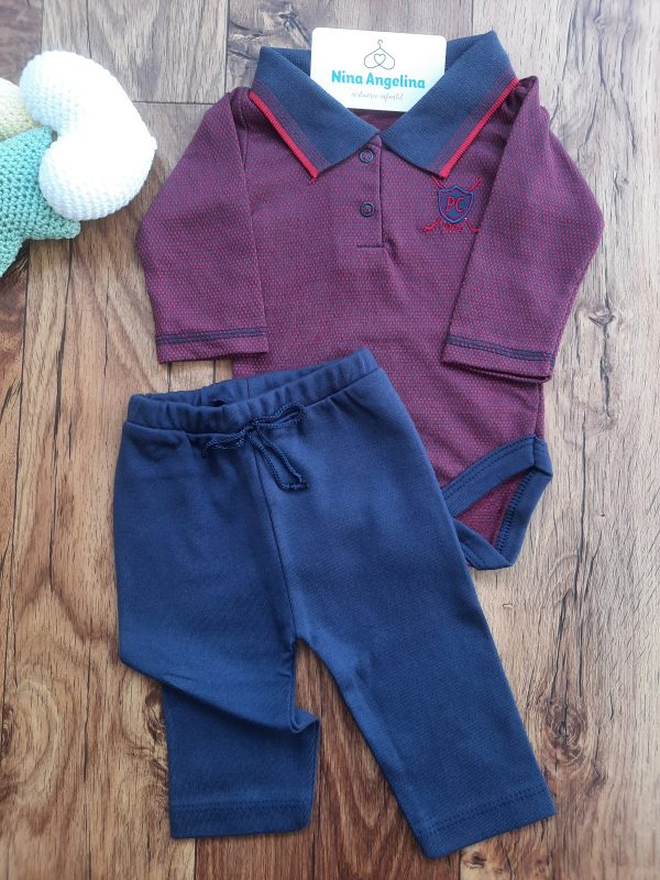 Conjunto Body Pólo e Calça Saruel.