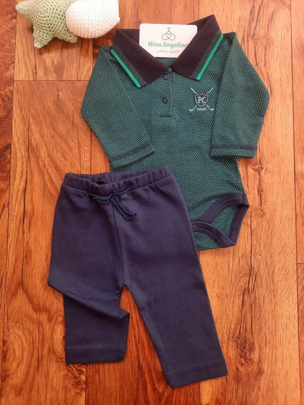 Conjunto Body Pólo e Calça Saruel.