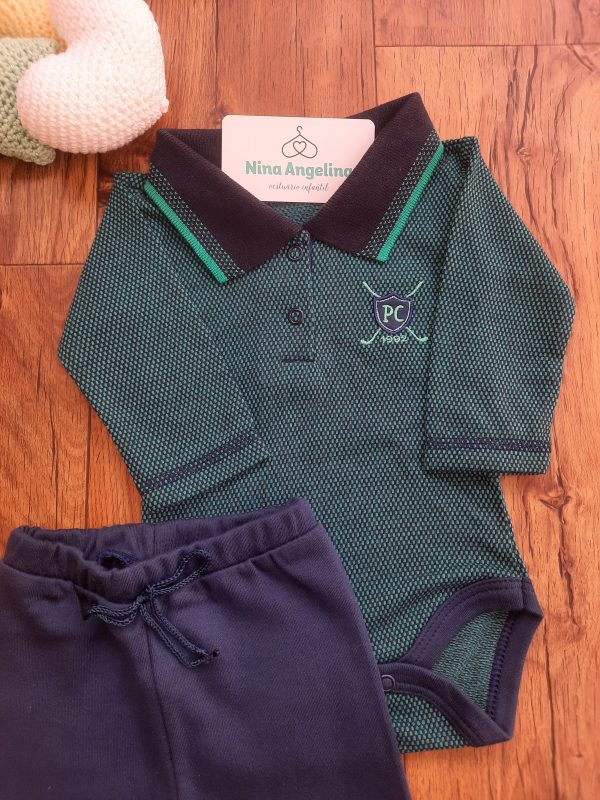 Conjunto Body Pólo e Calça Saruel.