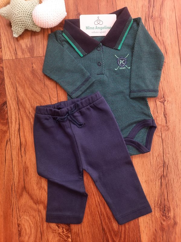 Conjunto Body Pólo e Calça Saruel.