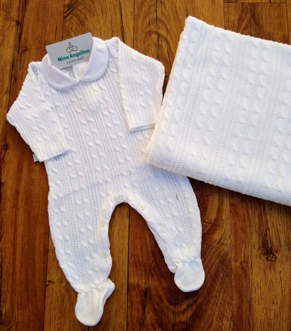 Saída de maternidade em tricot Verona- Unissex