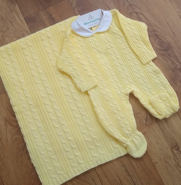 Saída de maternidade em tricot Verona- Unissex