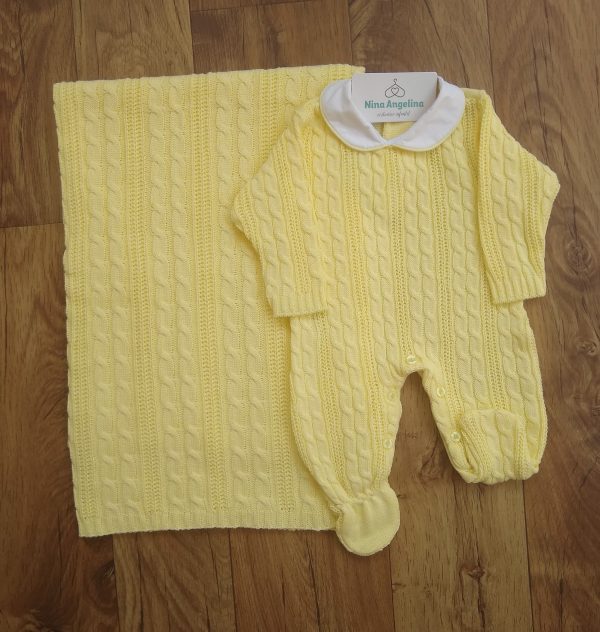 Saída de maternidade em tricot Verona- Unissex