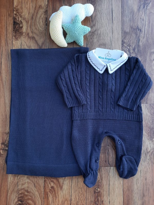 Saída de maternidade em tricot Richard