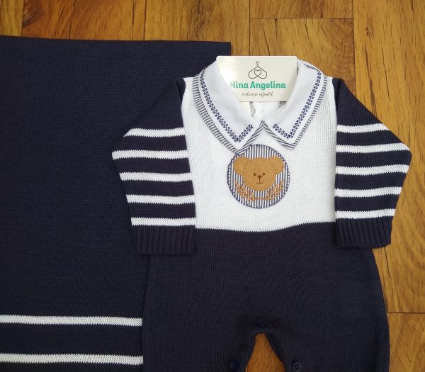 Saída de maternidade em tricot Isaac