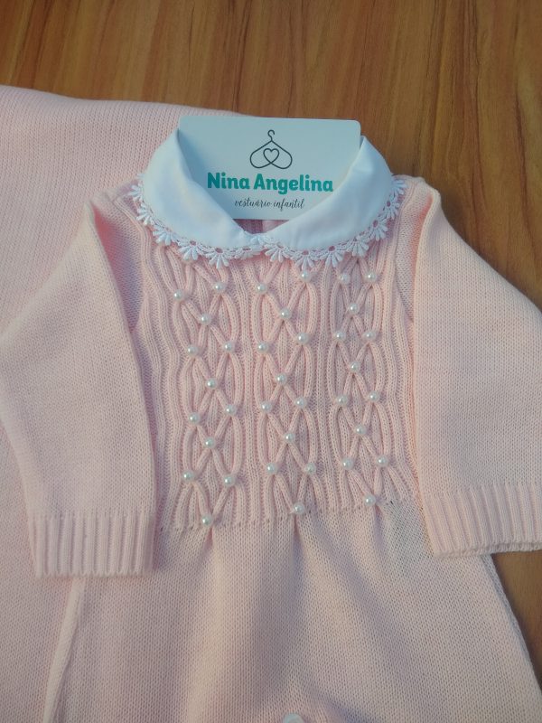 Saída de maternidade em tricot Pérolla