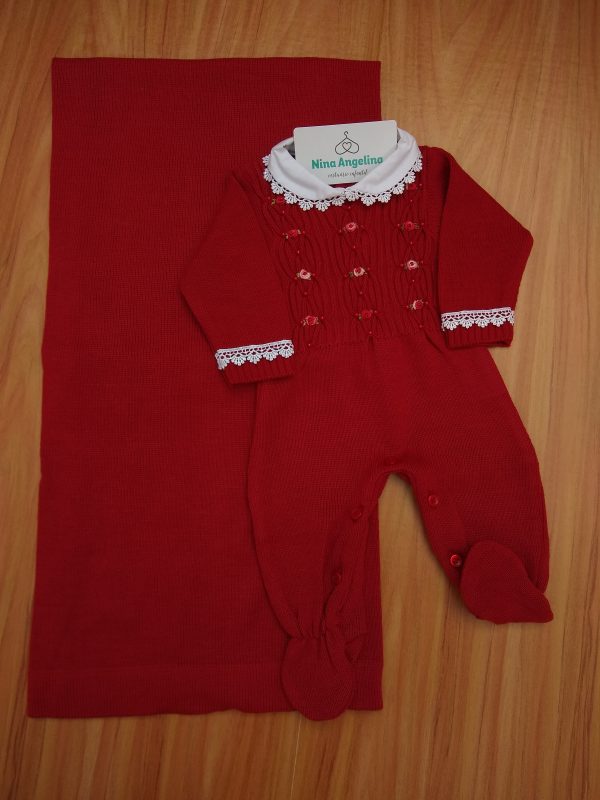 Saída de maternidade em tricot Ana Carolina