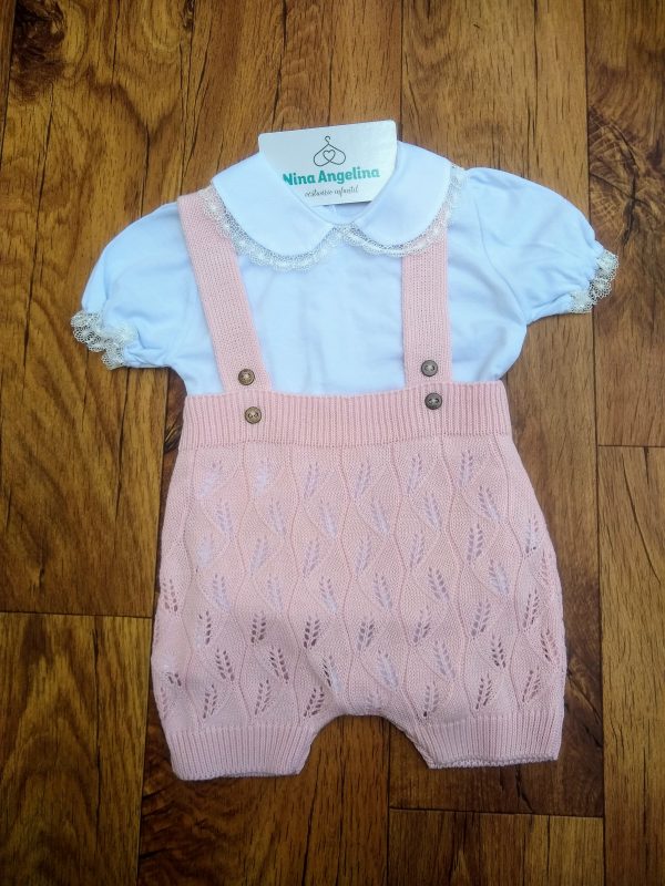 Macacão Curto Romper Tricot com Body