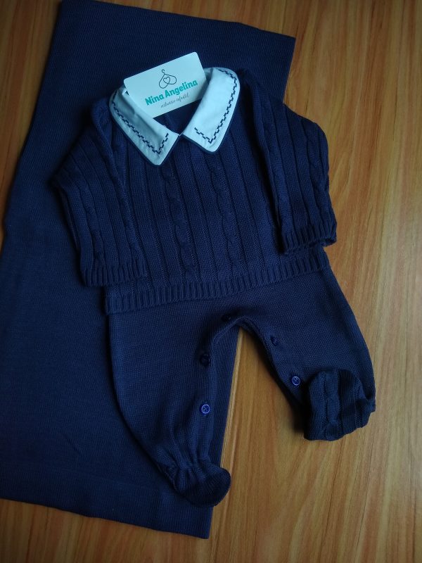 Saída de maternidade em tricot Richard