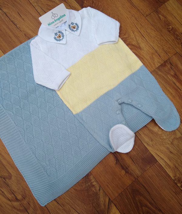 Saída de maternidade em tricot Nicolas - Última Unidade