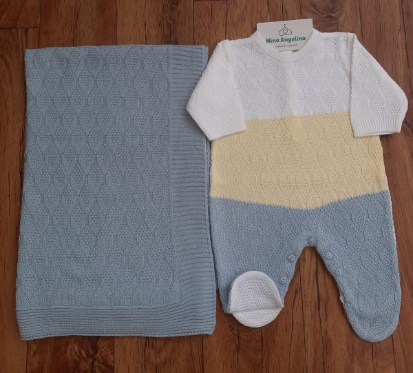 Saída de maternidade em tricot Nicolas - Última Unidade