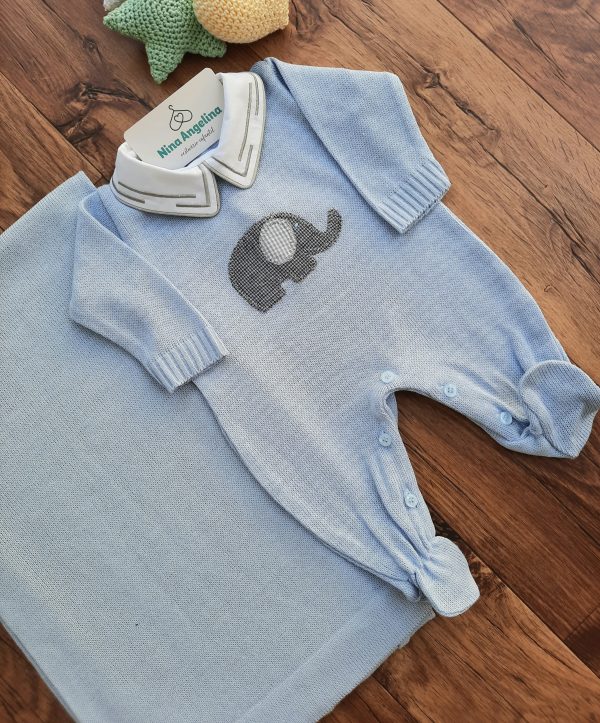 Saída de maternidade em tricot Elefantinho Erick