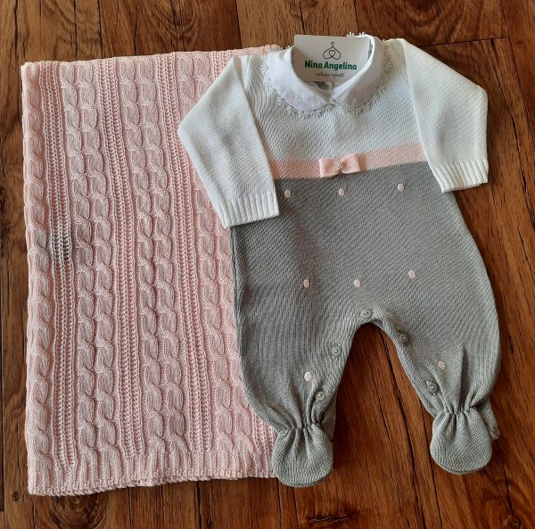 Saída de maternidade em tricot Alícia