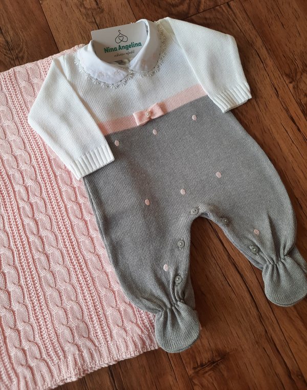 Saída de maternidade em tricot Alícia