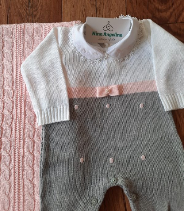 Saída de maternidade em tricot Alícia