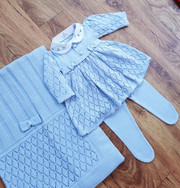 Saída de maternidade em tricot Vestido Milena