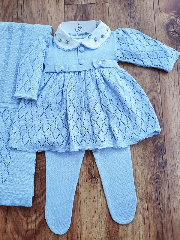 Saída de maternidade em tricot Vestido Milena