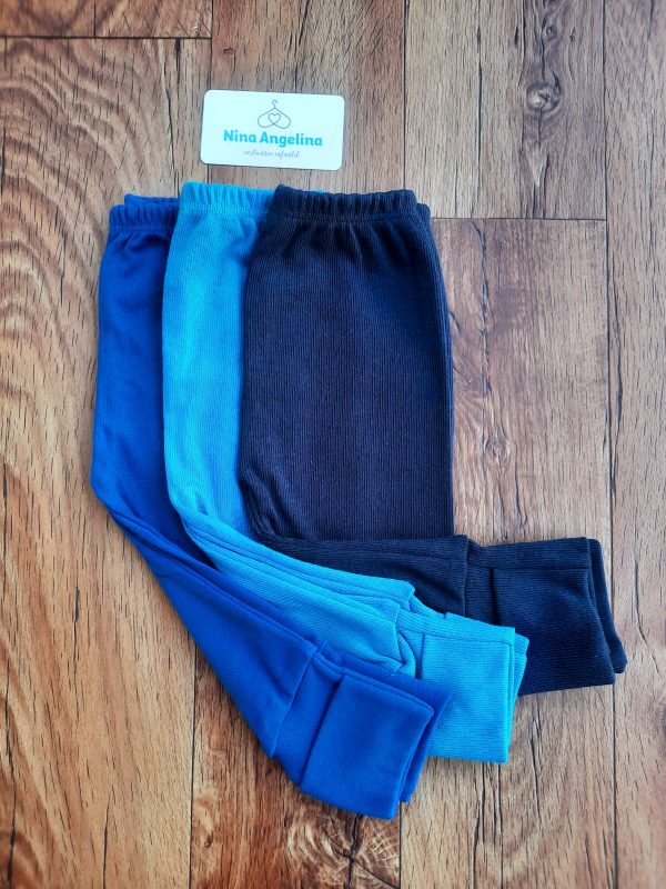 Kit calça em malha com pé reversível