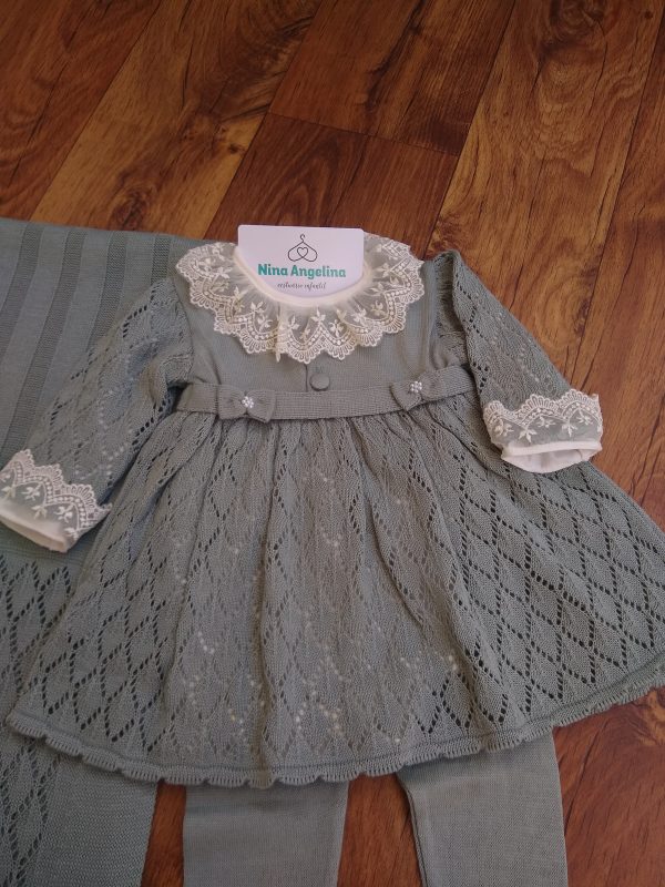 Saída de maternidade em tricot Vestido Milena