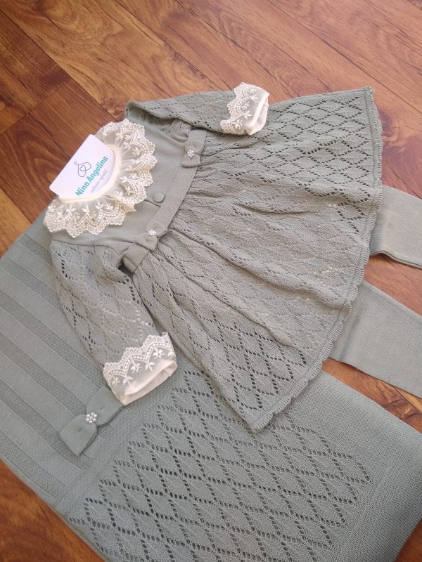 Saída de maternidade em tricot Vestido Milena