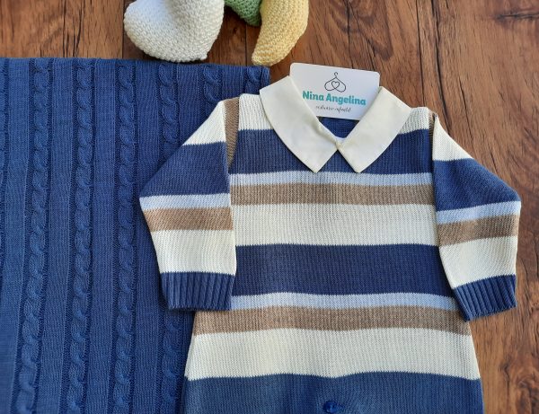 Saída de maternidade em tricot Bruno