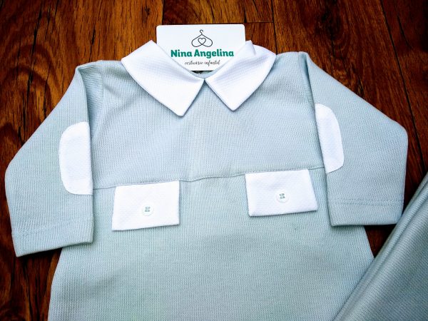 Saída de maternidade Malha Tricotada Algodão- Bolsinhos