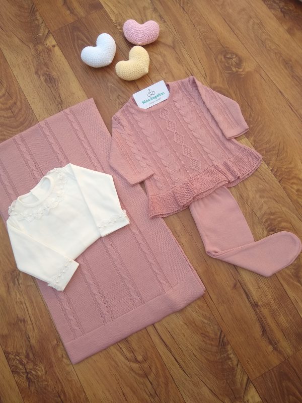Saída de maternidade em tricot Vestido Aurora