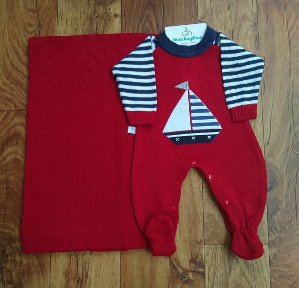 Saída de maternidade em tricot Navio