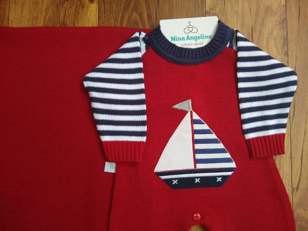 Saída de maternidade em tricot Navio