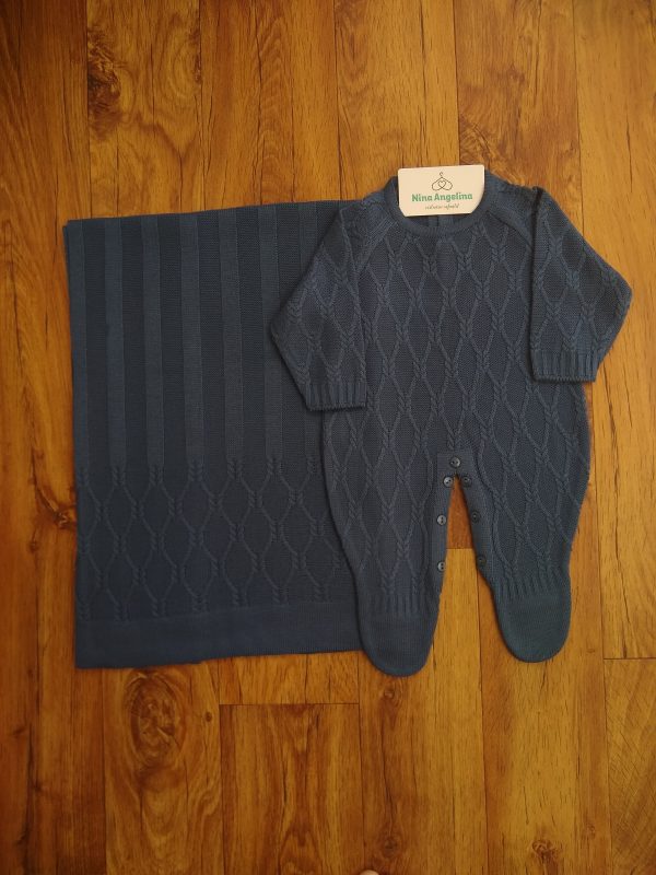 Saída de maternidade em tricot Rede
