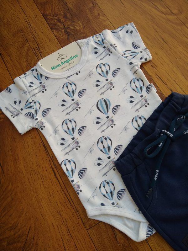 Conjunto Body e Shorts Balões & Aviões