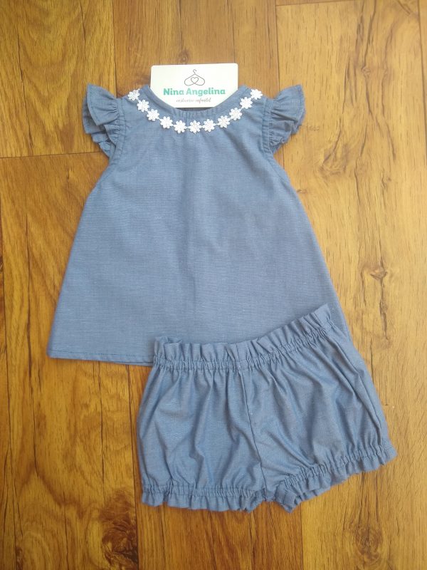 Conjunto Bata e Shorts Flowers