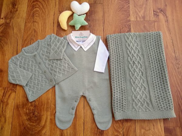 Saída de maternidade em Tricot Petit