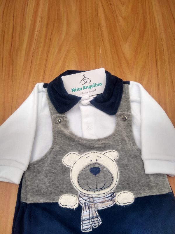 Macacão em Plush Urso Polar