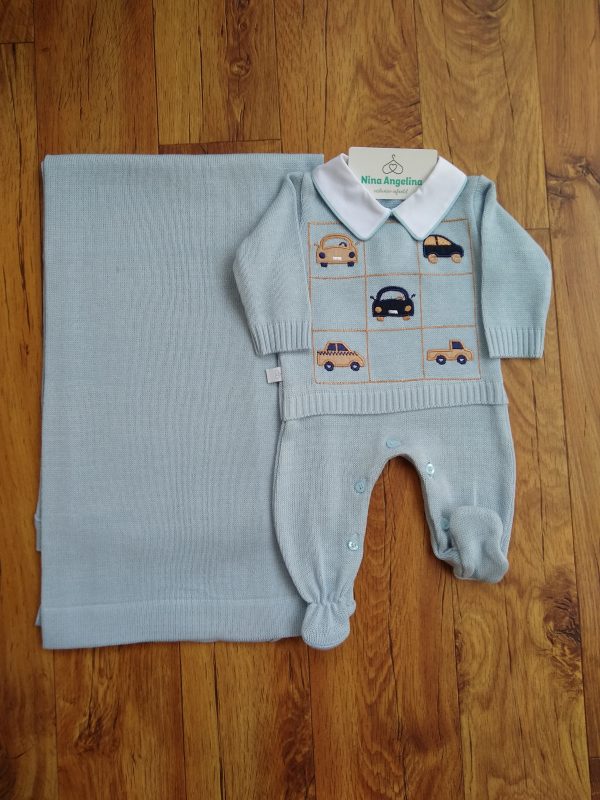 Saída de maternidade em tricot Carrinhos