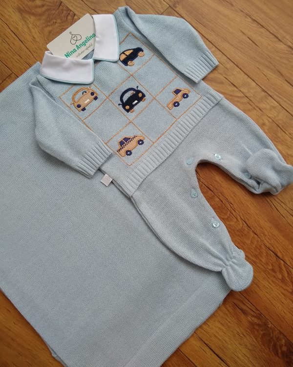 Saída de maternidade em tricot Carrinhos