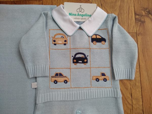 Saída de maternidade em tricot Carrinhos