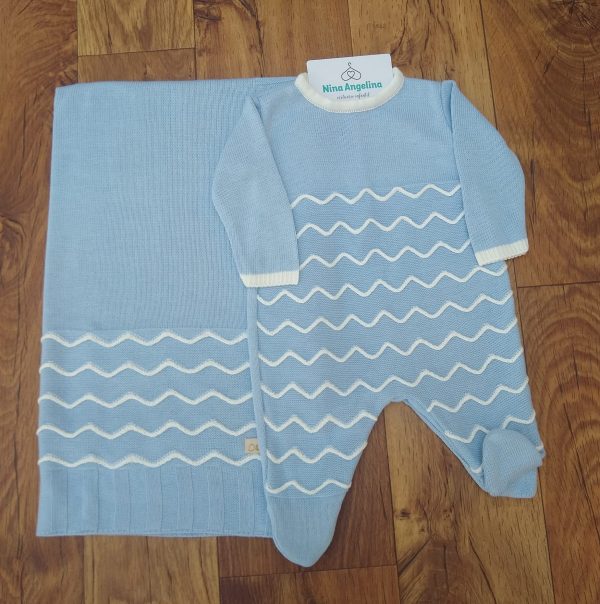 Saída de maternidade em tricot Waves- Unissex