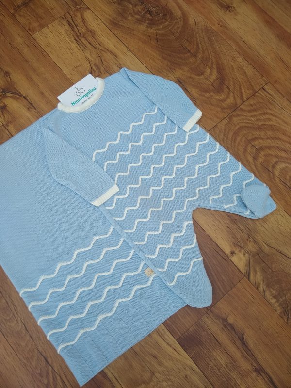 Saída de maternidade em tricot Waves- Unissex