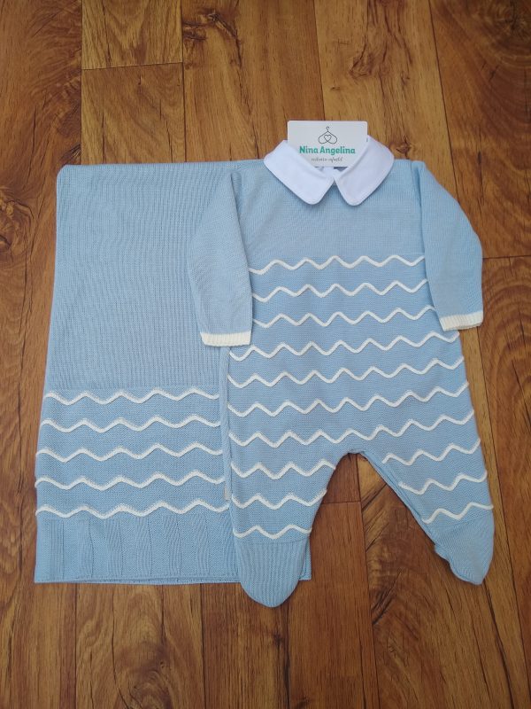 Saída de maternidade em tricot Waves- Unissex