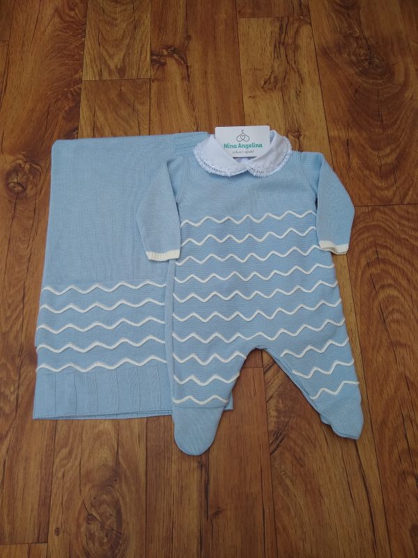 Saída de maternidade em tricot Waves- Unissex