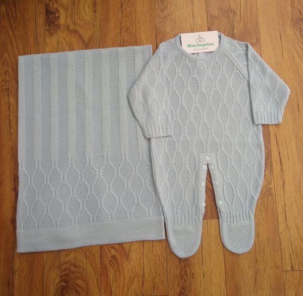 Saída de maternidade em tricot Rede