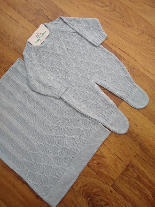 Saída de maternidade em tricot Rede
