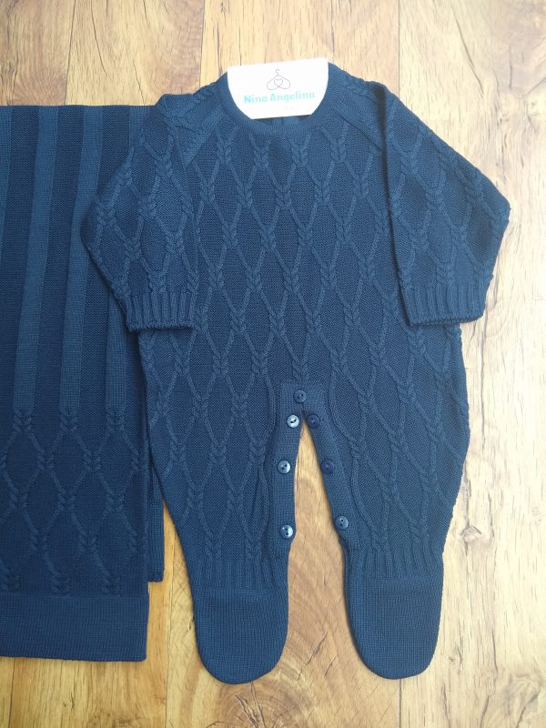 Saída de maternidade em tricot Rede