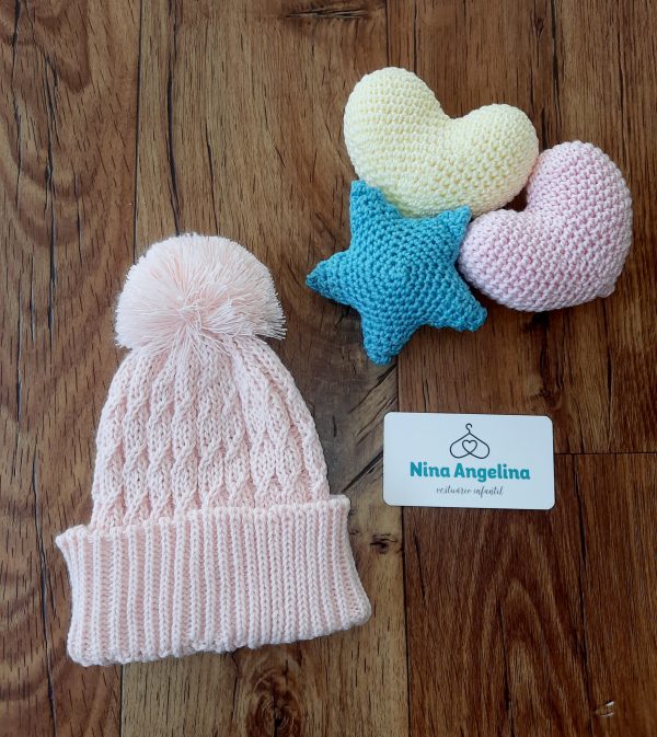Touca em Tricot Pompom