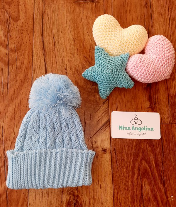Touca em Tricot Pompom