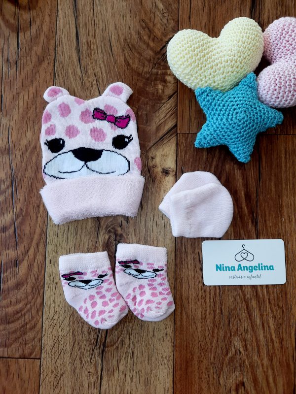 Kit Touca Luvas e Meinhas Recém Nascido