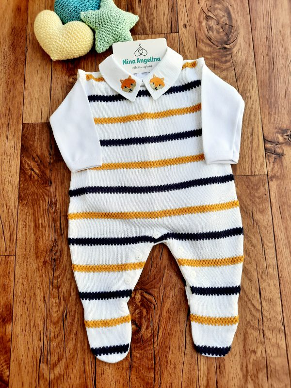 Macacão Salopete em tricot com body Rafael